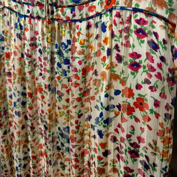 NWT Anthropologie BA&SH Reese Midi Floral Dress Small Size 6 boho fall - Picture 6 of 9